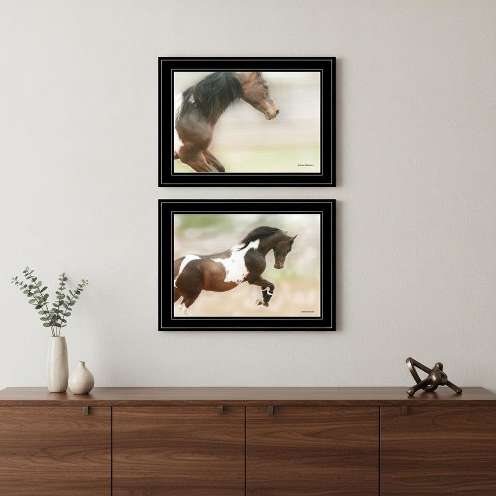 Set Of Two A Wild Kookie 2 Black Framed Print Wall Art
