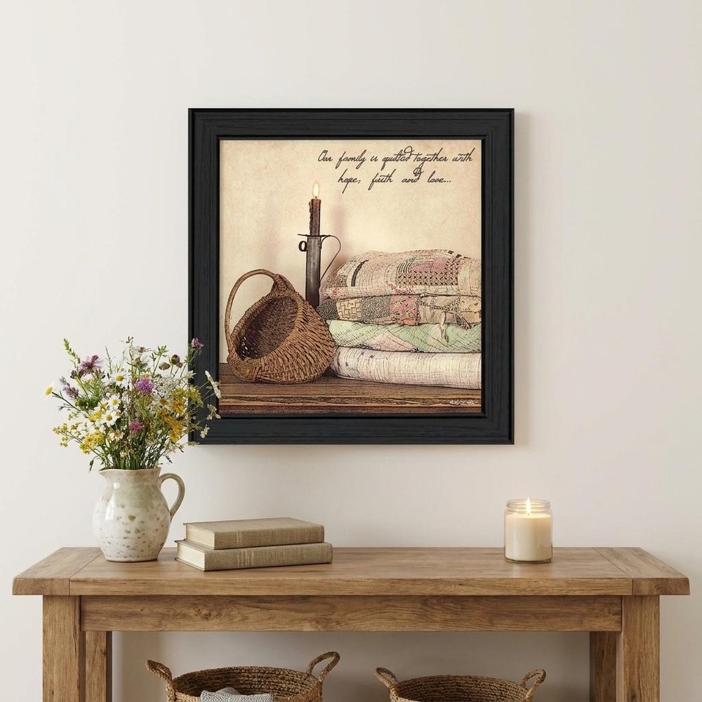 Quilted Together 2 Black Framed Wall Art