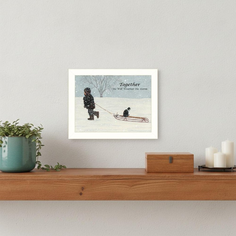 Together 1 White Framed Print Wall Art