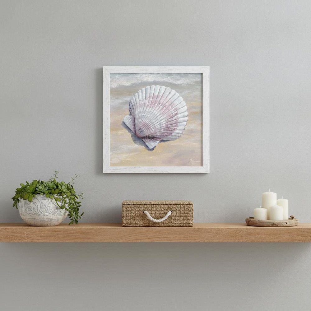 Scallop White Framed Print Wall Art