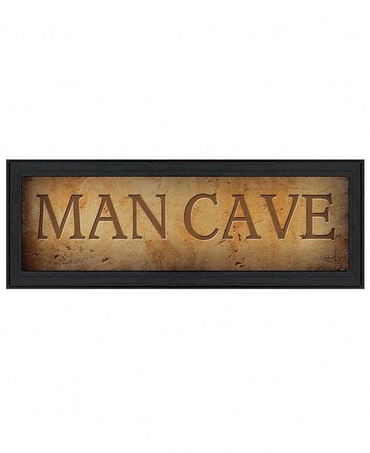9" x 21" Man Cave Black Framed Print Wall Art