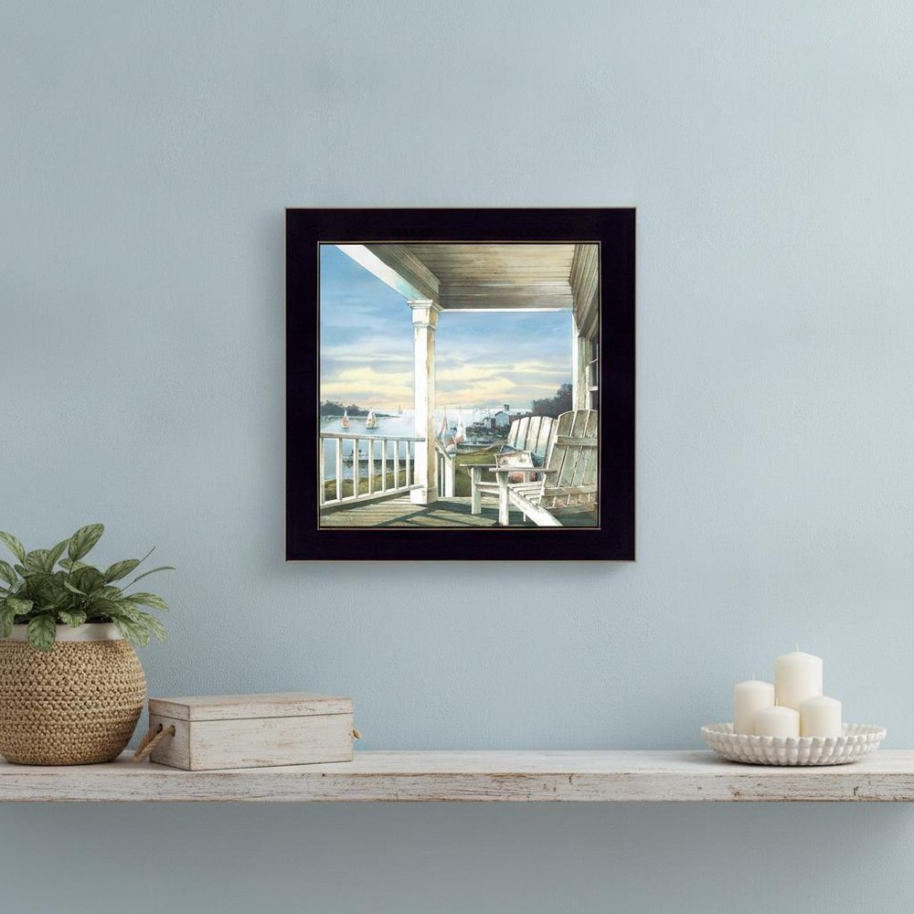 Waiting on Sunset 2 Black Framed Print Wall Art