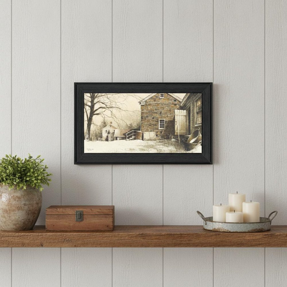 Back Door Black Framed Print Wall Art