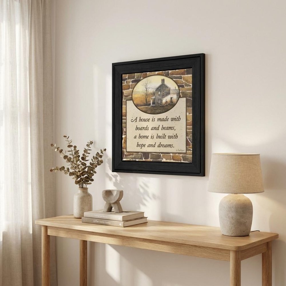 Hope and Dreams 1 Black Framed Print Wall Art