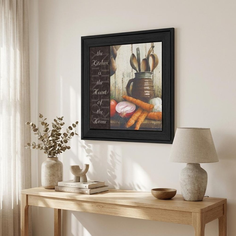 Heart of the Home 1 Black Framed Print Kitchen Wall Art