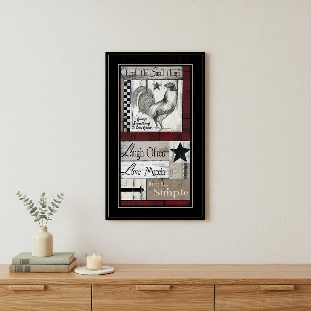 Cherish The Small things 3 Black Framed Print Wall Art