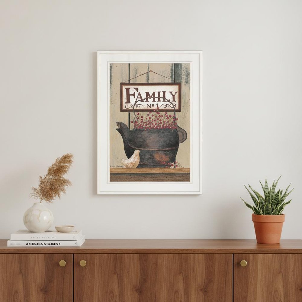 FAMILY NO1 White Framed Print Wall Art