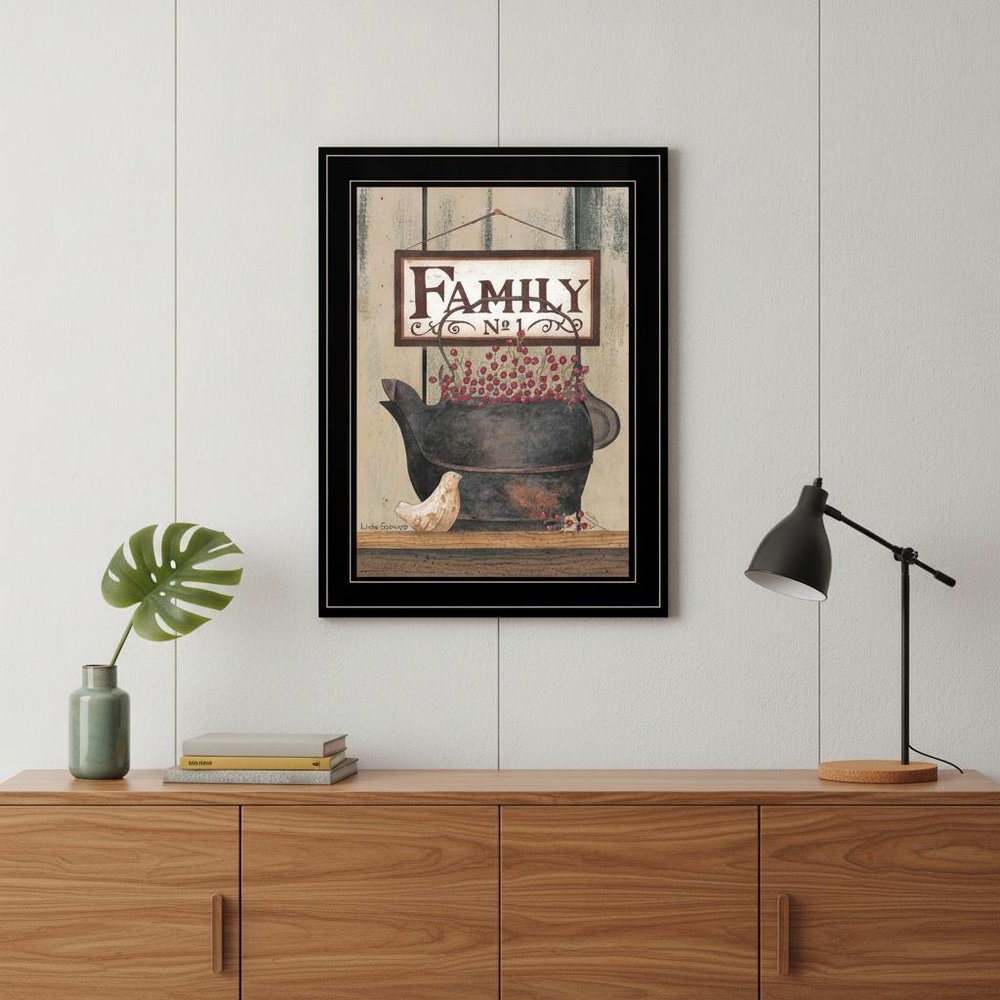 FAMILY NO1 Black Framed Print Wall Art