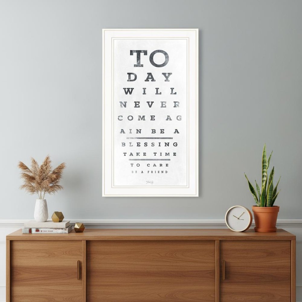 Eye Chart I 2 White Framed Print Wall Art