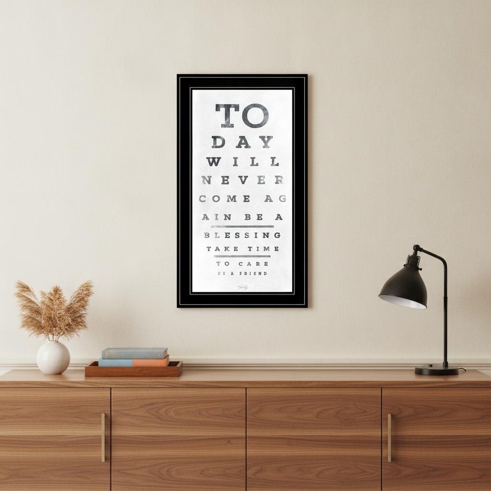 Eye Chart I 3 Black Framed Print Wall Art