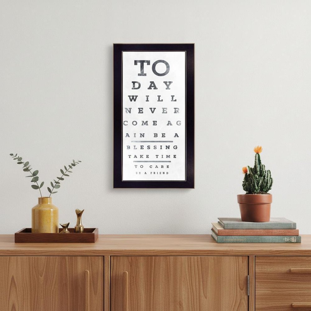 Eye Chart I 4 Black Framed Print Wall Art