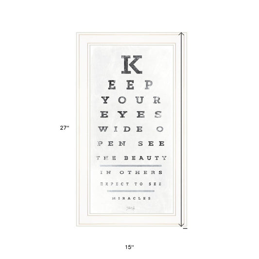 Eye Chart II 2 White Framed Print Wall Art