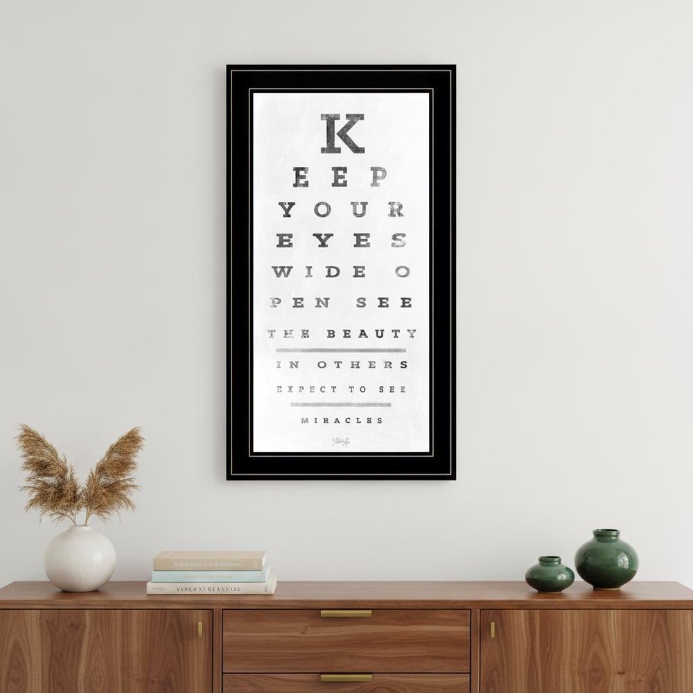 Eye Chart II 3 Black Framed Print Wall Art