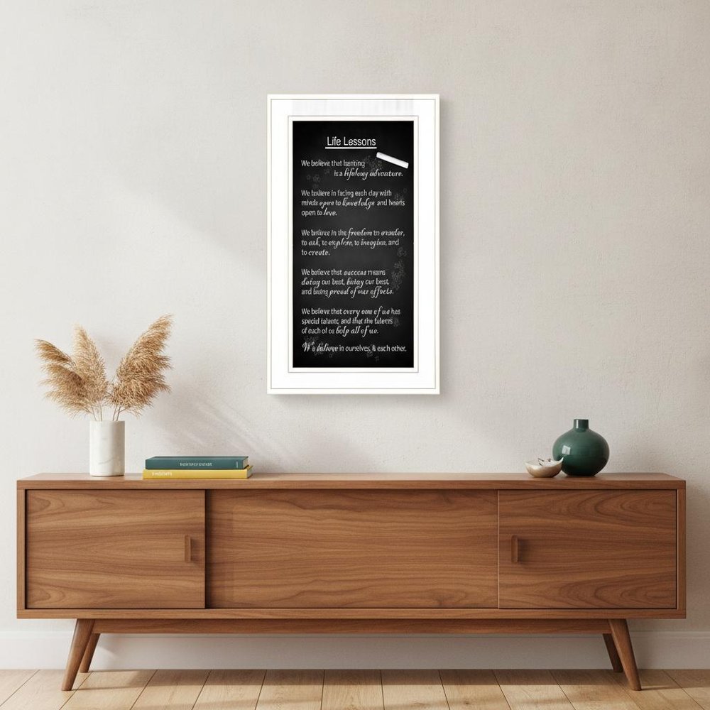 Life Lessons 3 White Framed Print Wall Art