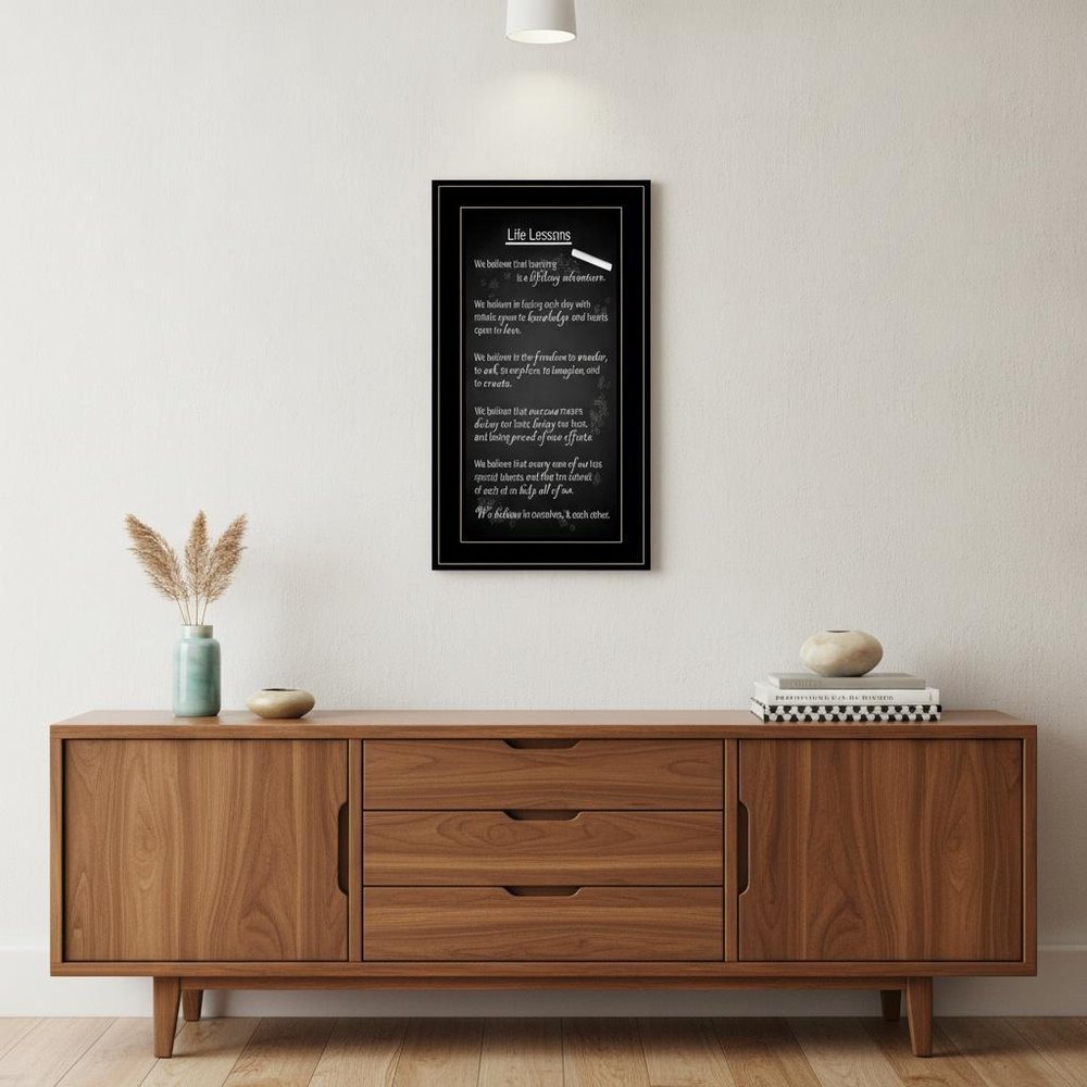 Life Lessons 4 Black Framed Print Wall Art
