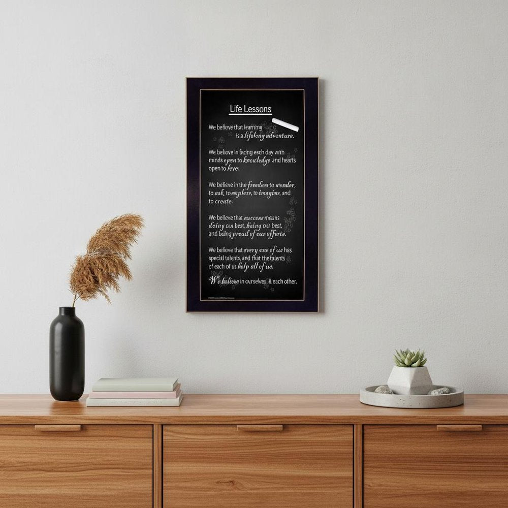 Life Lessons 5 Black Framed Print Wall Art