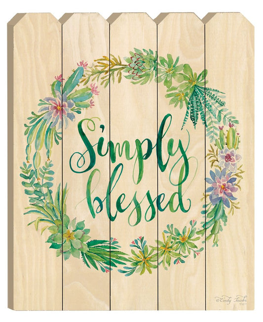 Simply Blessed Unframed Print Wall Art