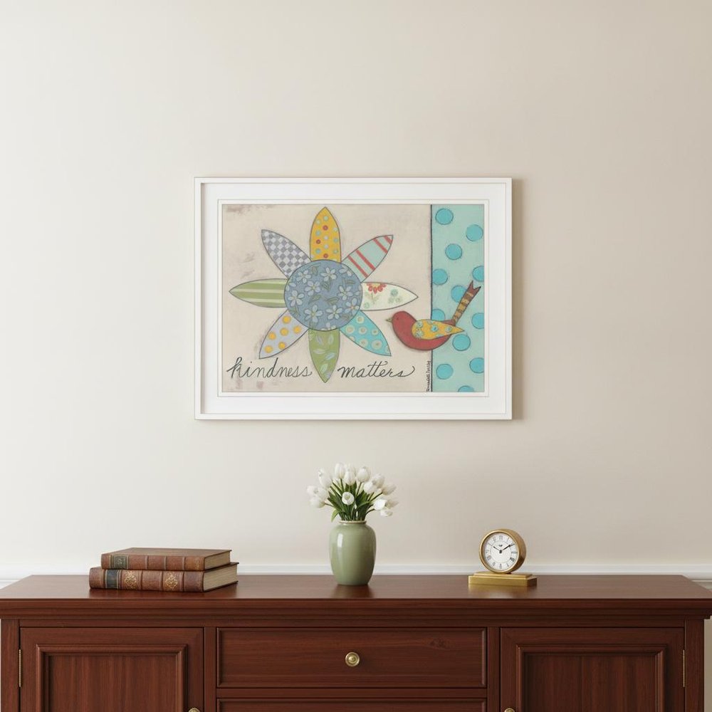 Kindness Matters 1 White Framed Print Wall Art