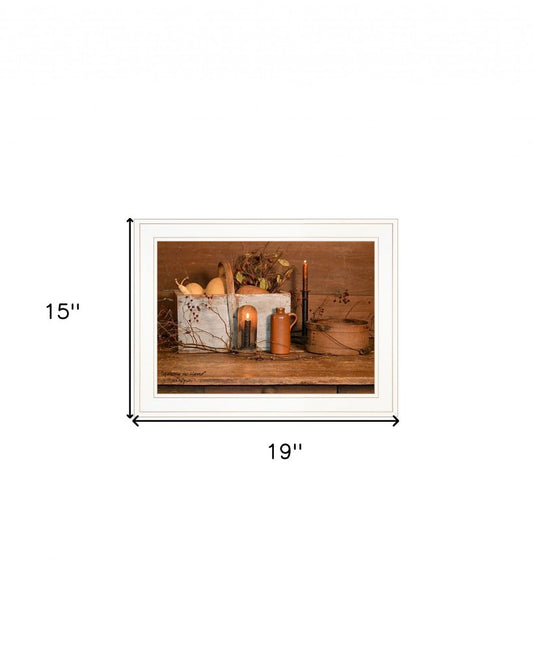 Gathering The Harvest 2 White Framed Print Kitchen Wall Art