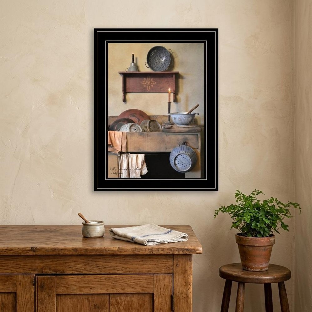 The Kitchen Sink 3 Black Framed Print Kitchen Wall Art