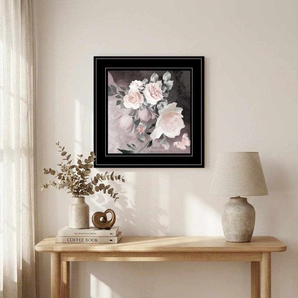 Noir Roses IV 3 White Framed Print Wall Art