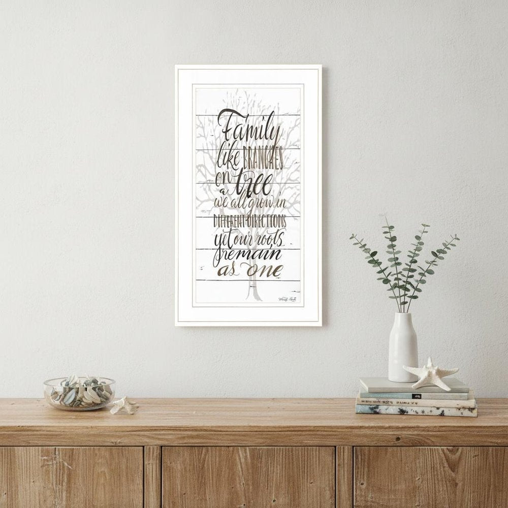 Family 4 White Framed Print Wall Art