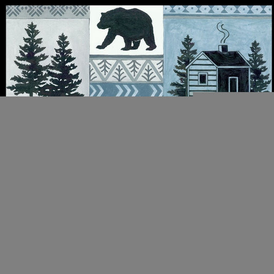 Cabin in the Woods 3 Black Framed Print Wall Art