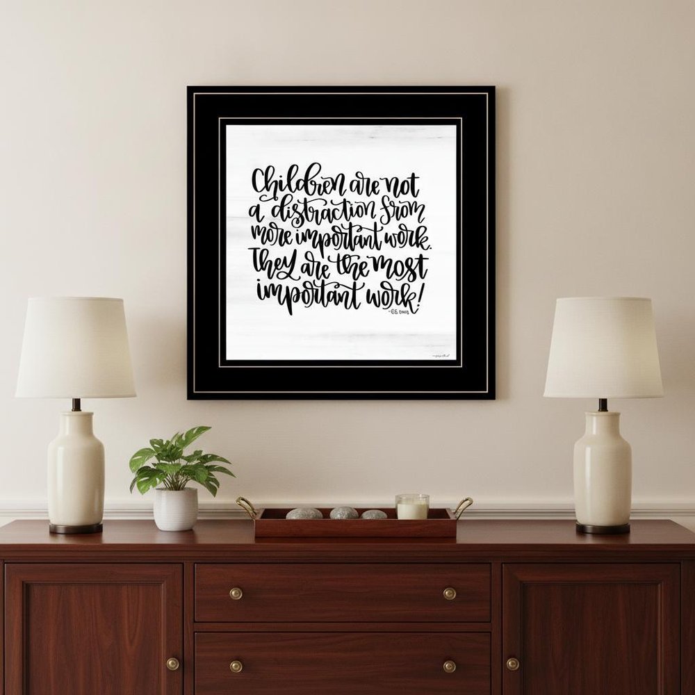 The Most Important Work 3 Black Framed Print Wall Art