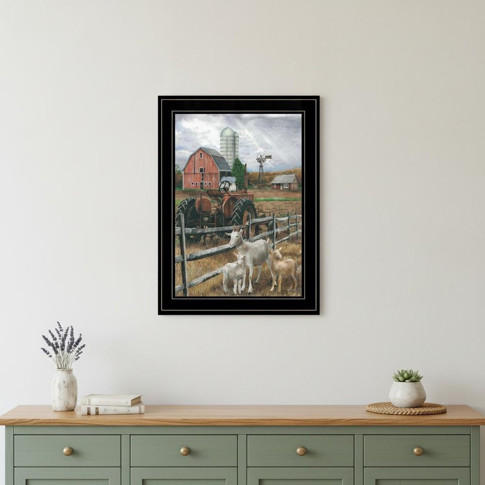 The Old Tractor 2 White Framed Print Wall Art
