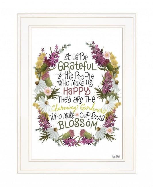 Charming Garden 3 White Framed Print Wall Art