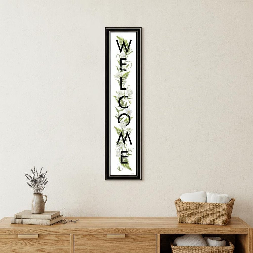 Welcome Sign II 3 Black Framed Print Wall Art