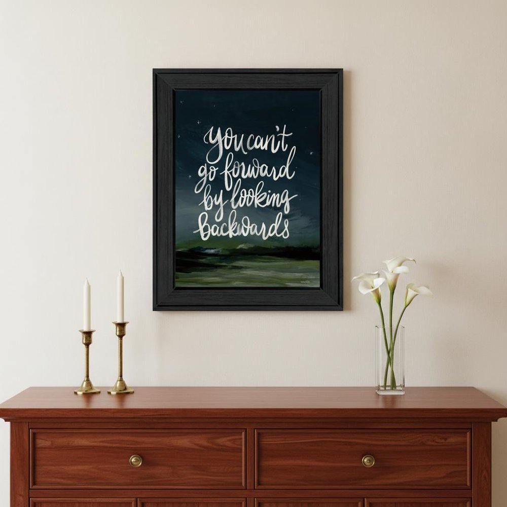 Go Forwards not Backwards 2 Black Framed Print Wall Art
