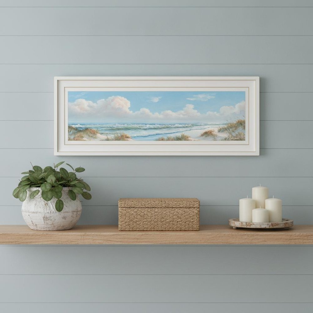Seascape I 1 White Framed Print Wall Art