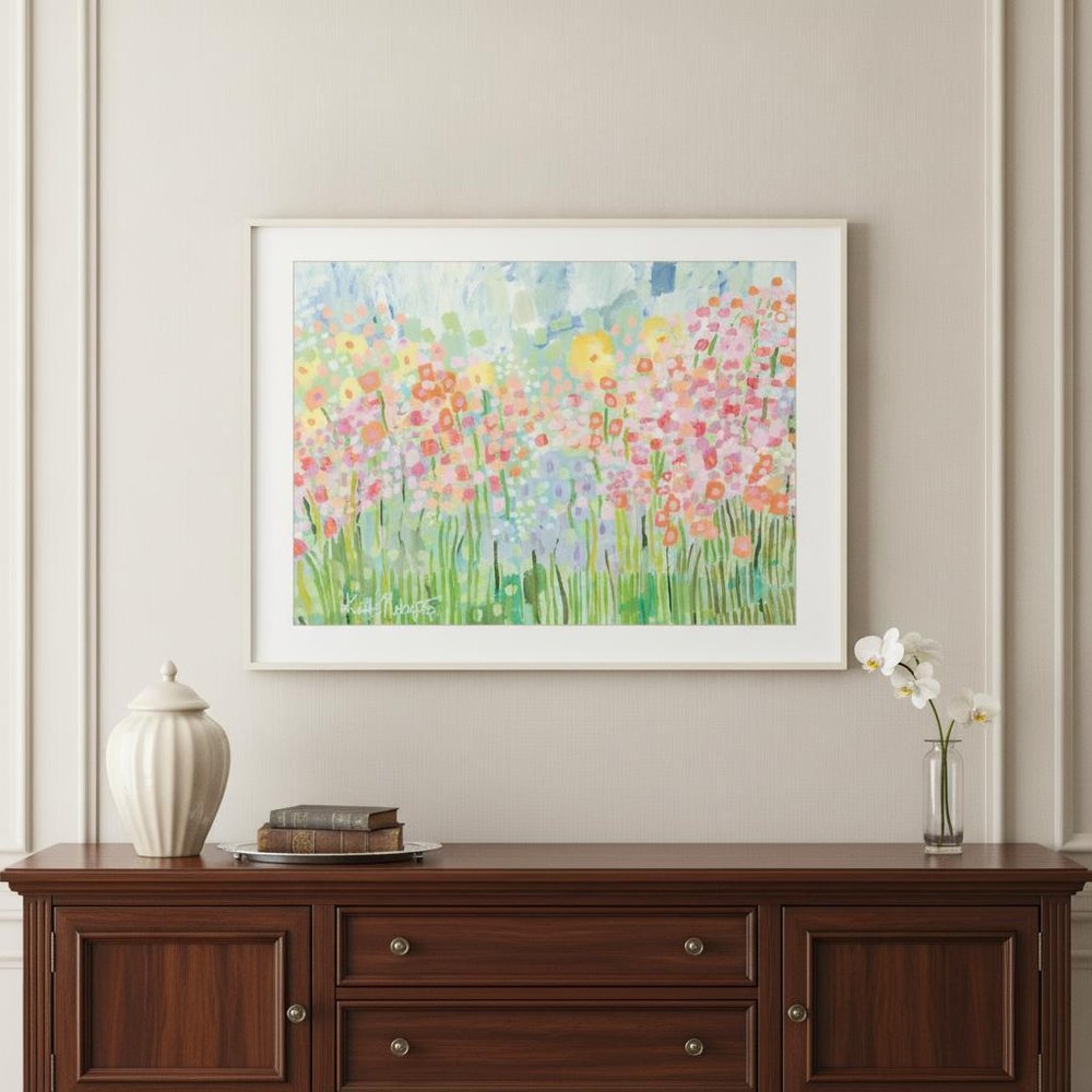 Growing Things No 4 White Framed Print Wall Art