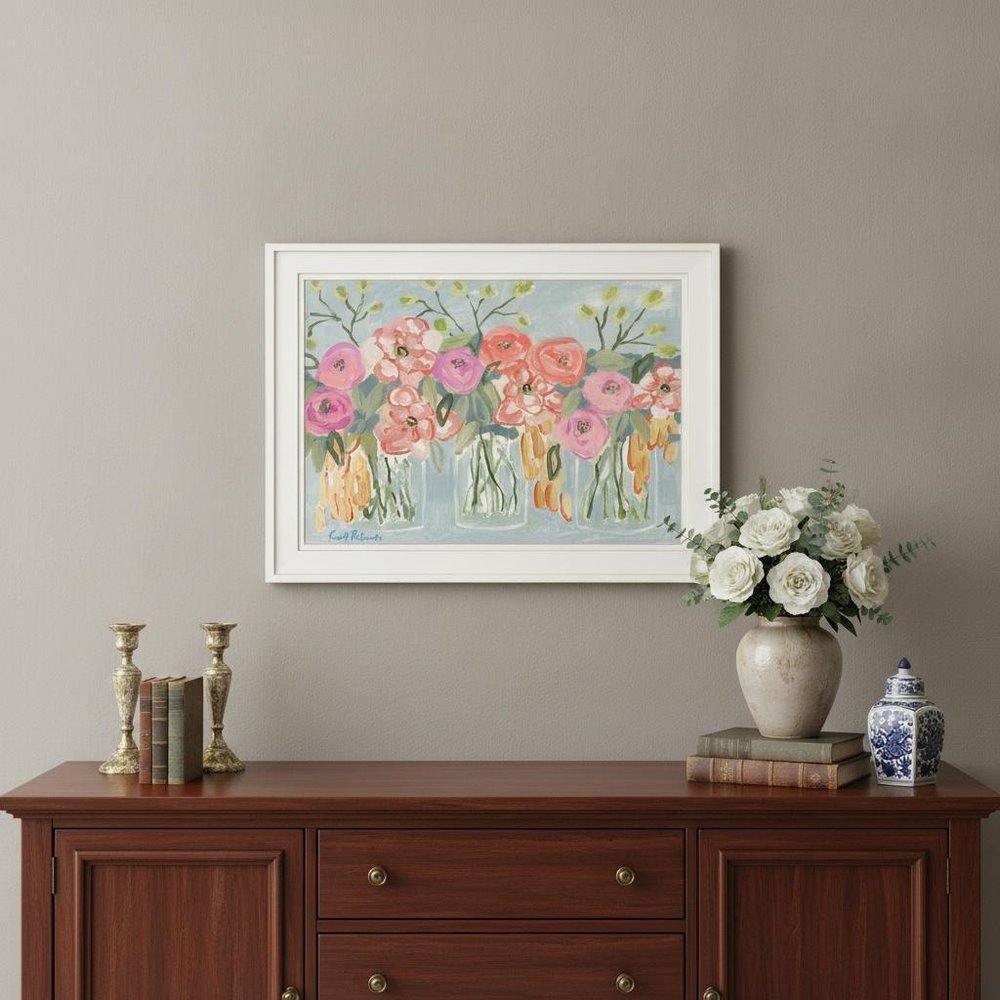 Threes A Charm 2 White Framed Print Wall Art