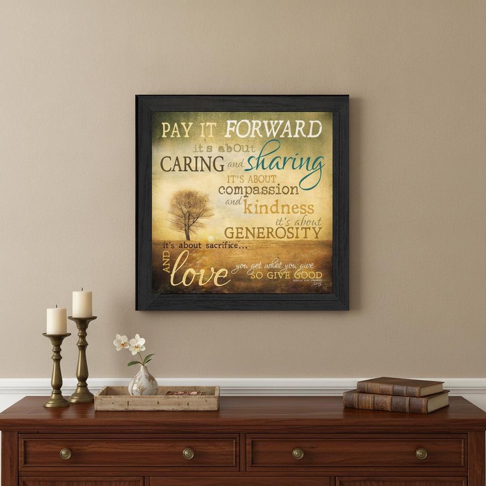 Meaning of Pay it Forward 2 Black Framed Print Wall Art