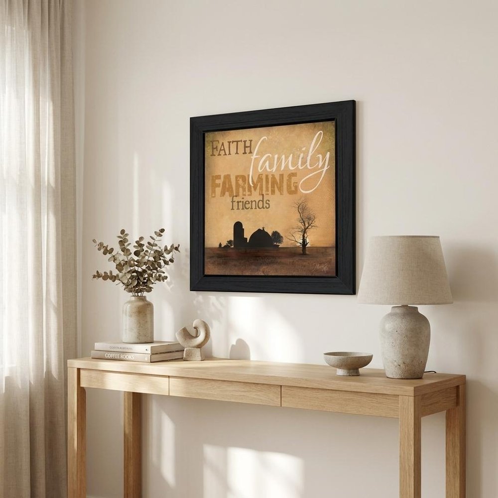 Farming 2 Black Framed Print Wall Art