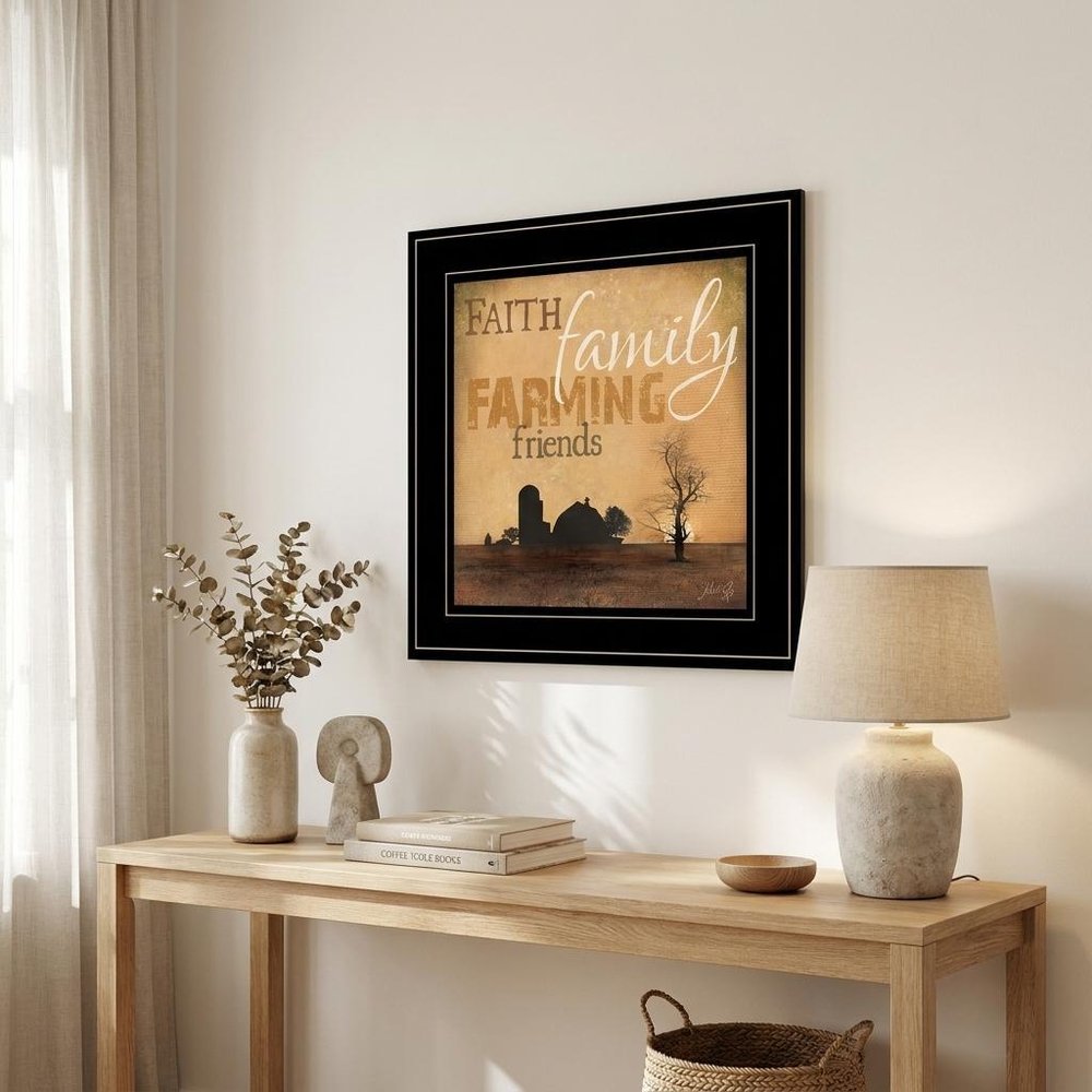Farming 3 Black Framed Print Wall Art