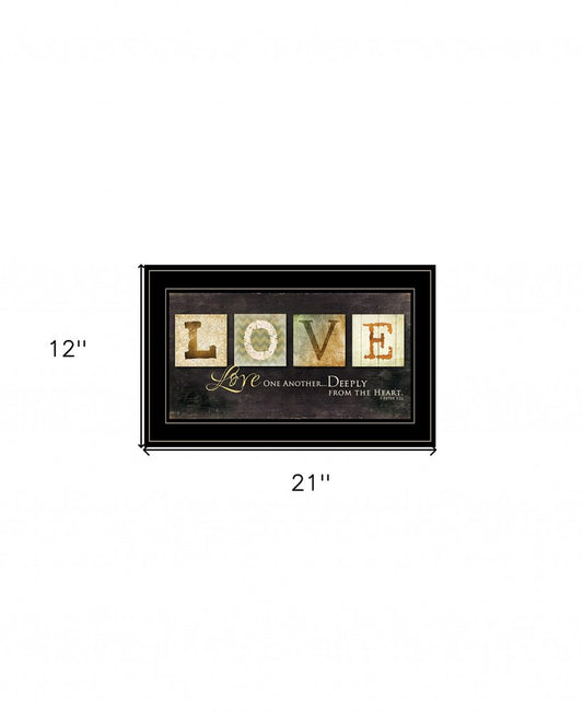Love One Another 3 Black Framed Print Wall Art
