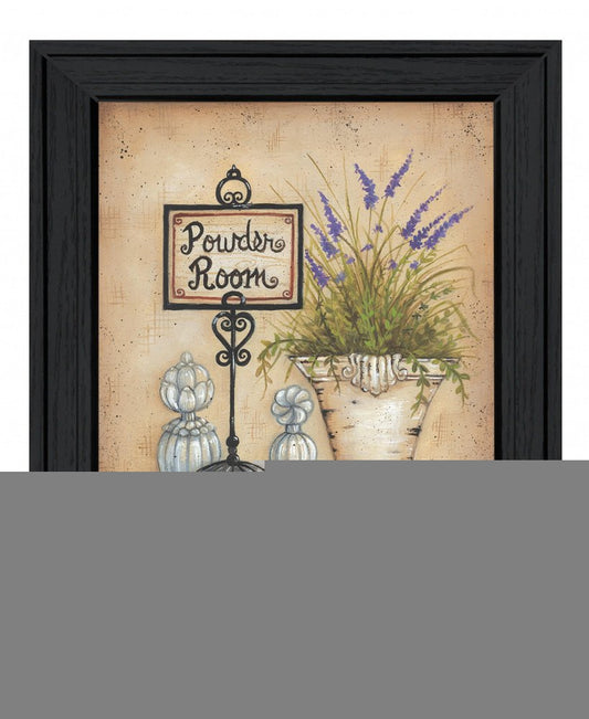 Powder Room 3 Black Framed Print Wall Art