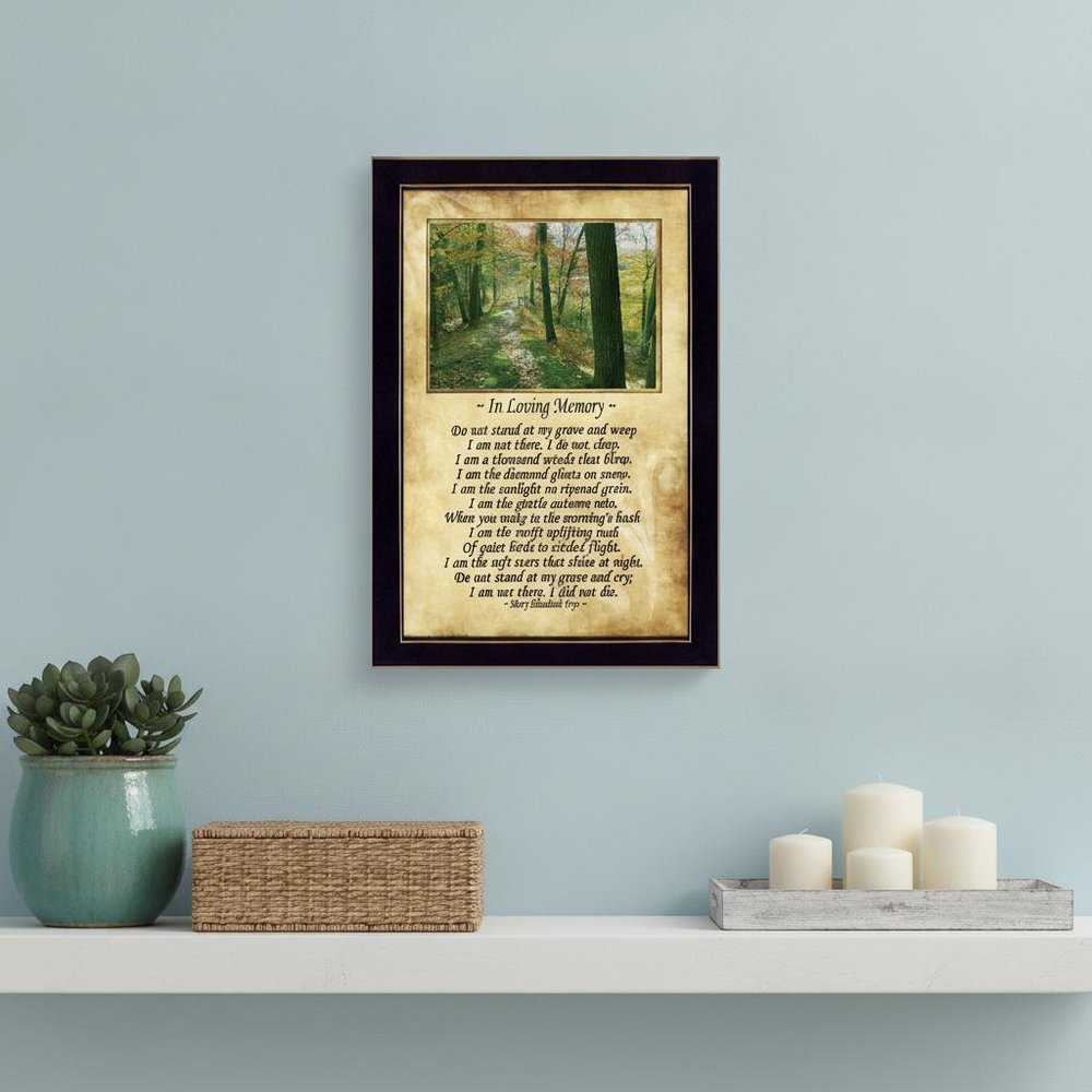 In Loving Memory Forest Black Framed Print Wall Art