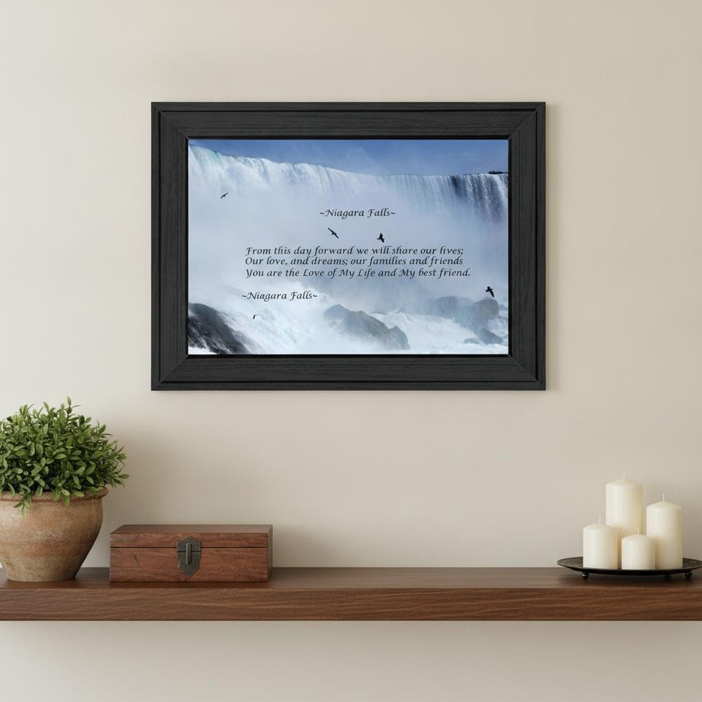 Niagara Falls Black Framed Print Wall Art
