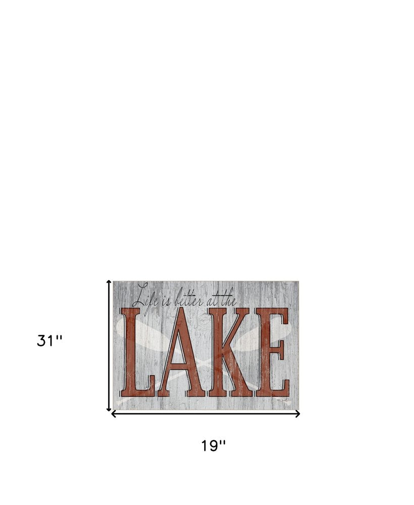 Set Of Two Lake Life is Better 1 White Framed Print Wall Art