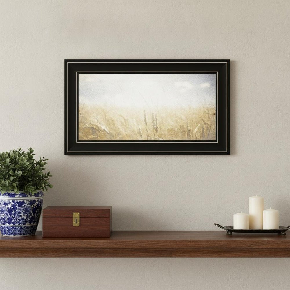 Fields of Gold 2 Black Framed Print Wall Art