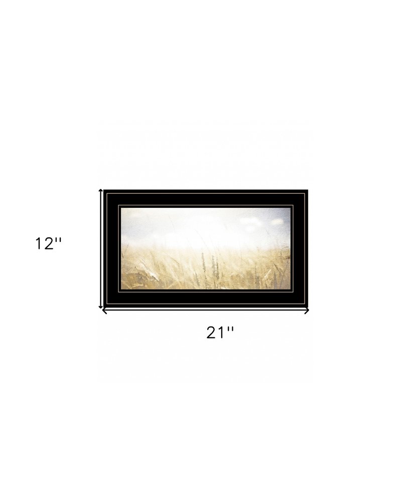 Fields of Gold 2 Black Framed Print Wall Art