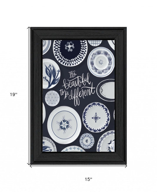 Its Beautiful to Be Different 2 Black Framed Print Wall Art