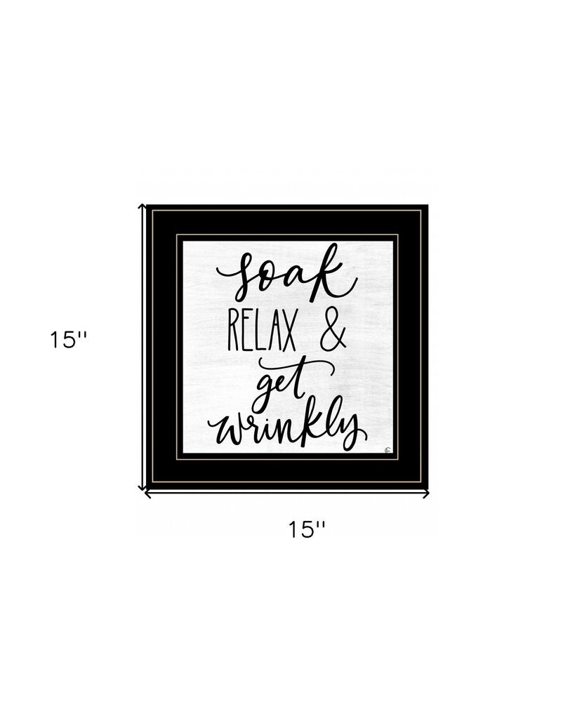 Lets Get Wrinkly 2 Black Framed Print Bathroom Wall Art
