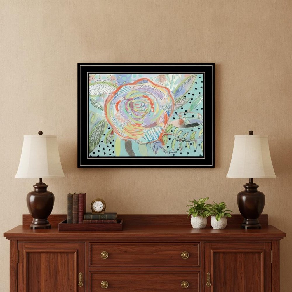 Bloom for Yourself 2 Black Framed Print Wall Art