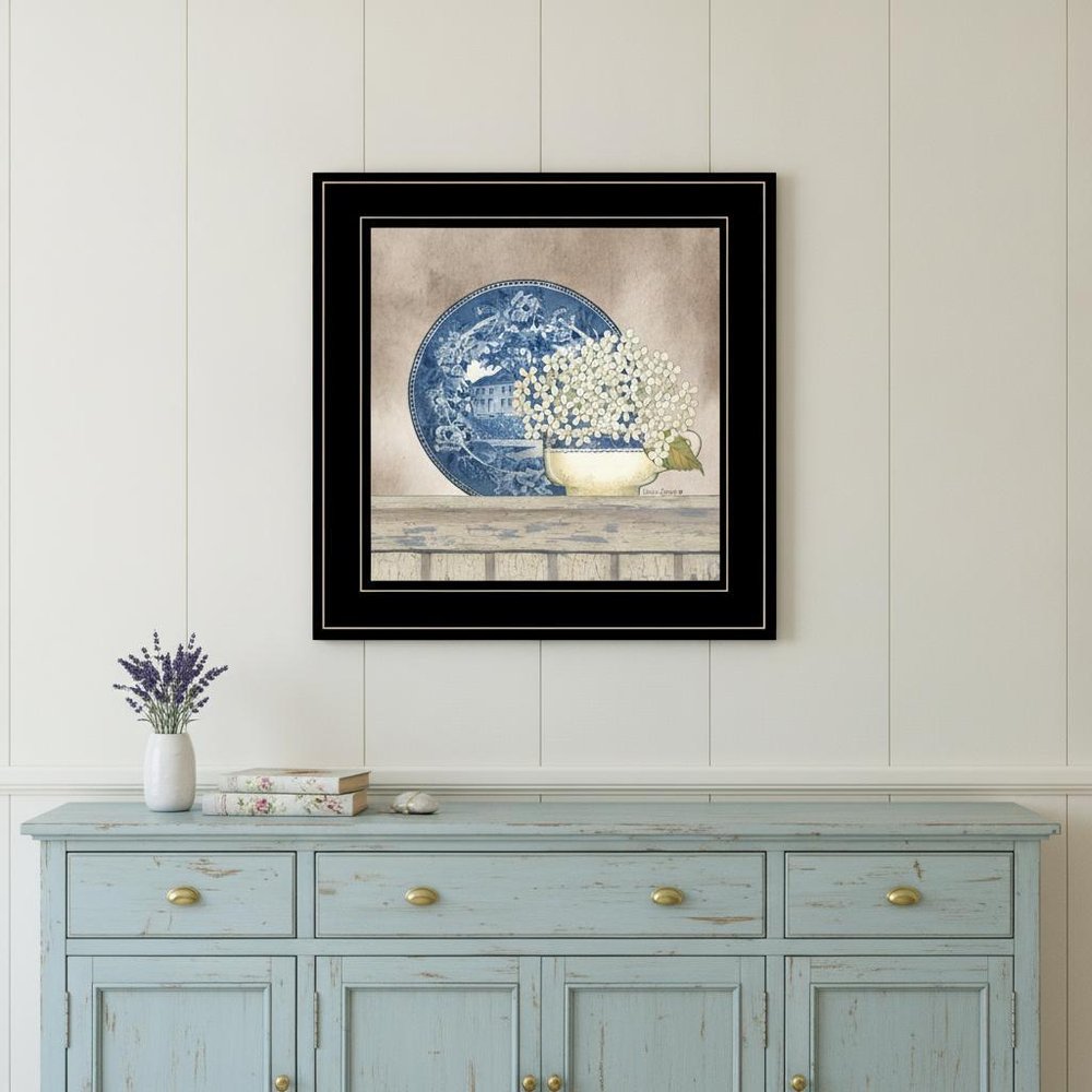 Farmhouse Blues I 2 Black Framed Print Wall Art