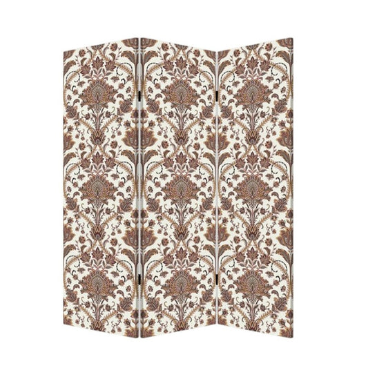 Vintage Green Baroque Three Panel Room Divider Screen